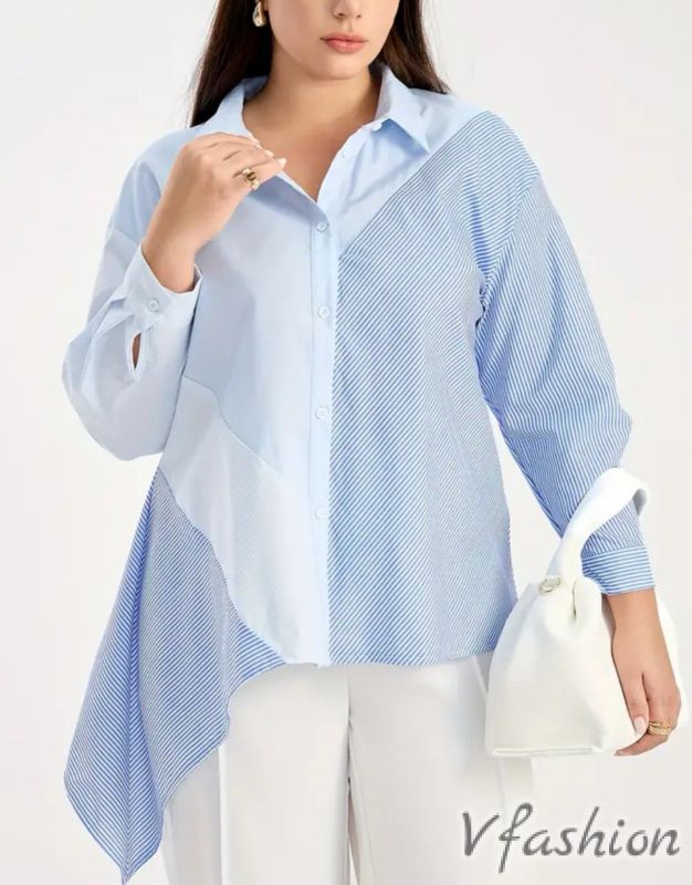 Асиметрична риза на ситно райе