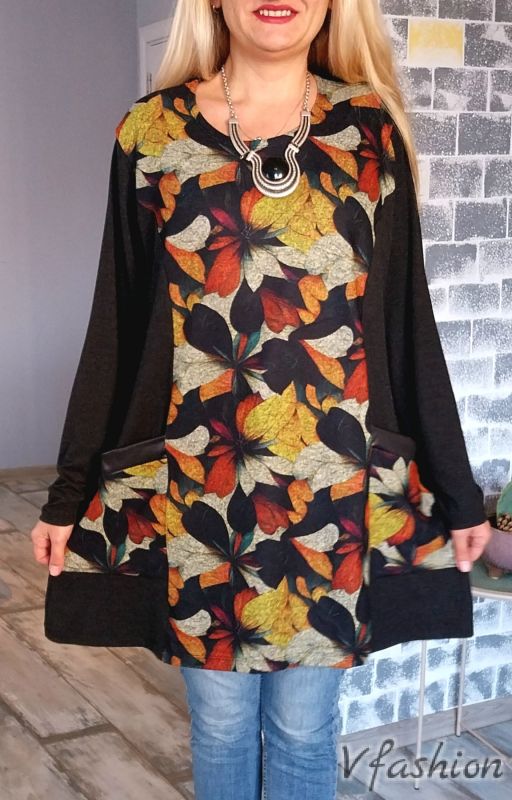 Цветна туника с джобове