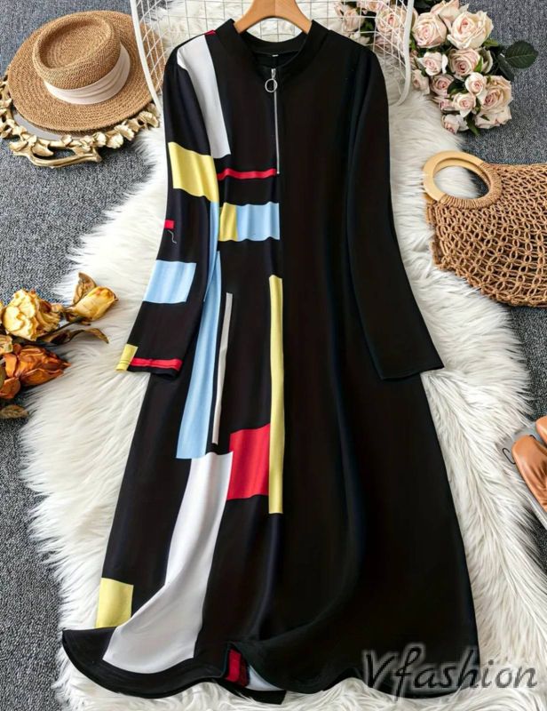 Еластична рокля с цип