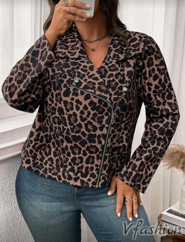 Пролетно яке с леопардов принт