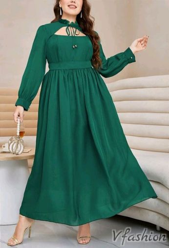 Дълга рокля - зелена - 176903