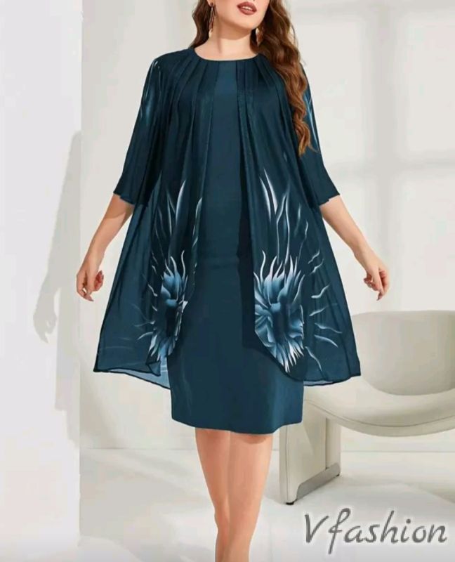 Стилна рокля с  тюл - зелена