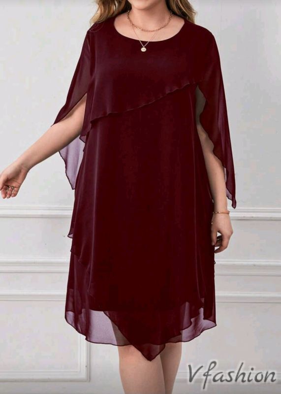 Шифонена рокля - бордо