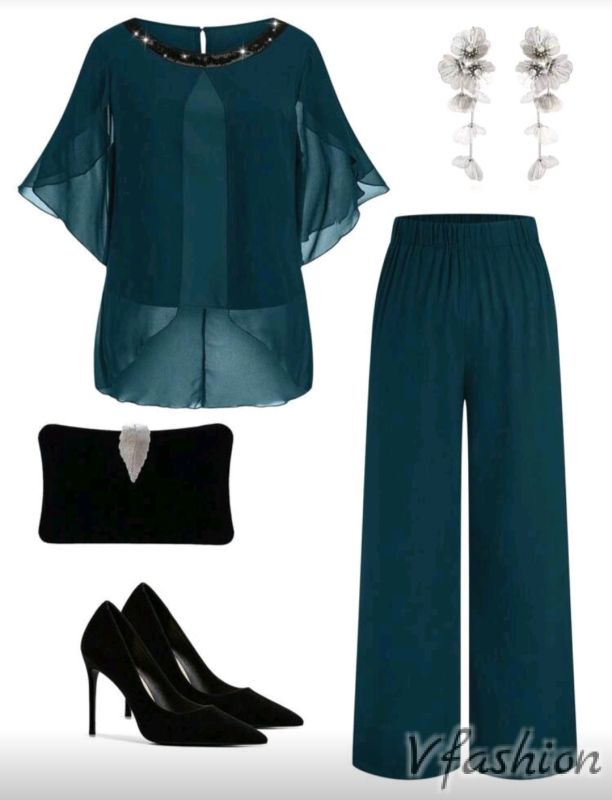 Комплект панталон и шифонена туника