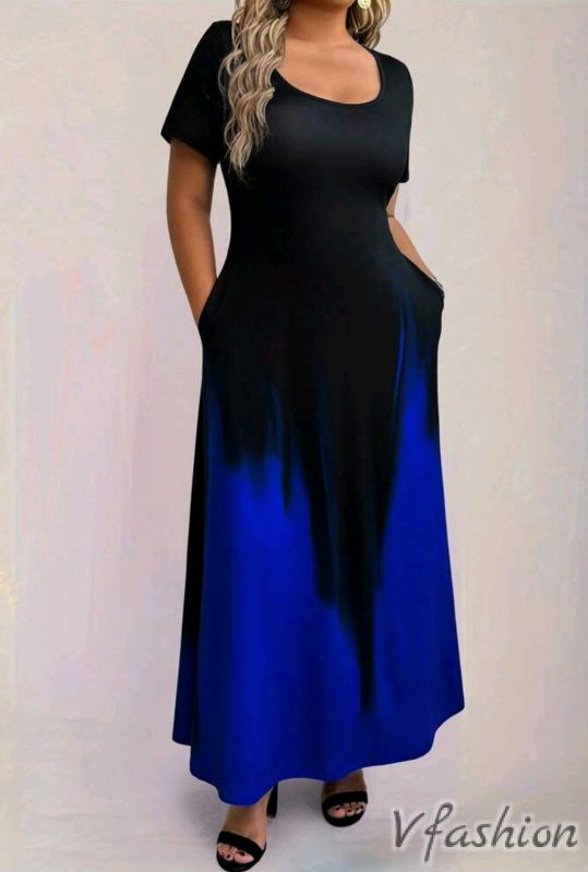 Еластична рокля с джобове