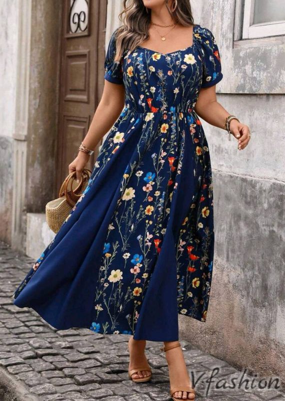 Разкроена рокля на цветя