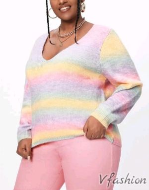 Пуловер в преливащи цветове - 176435