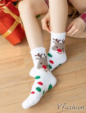 Коледни чорапи с еленчета - 176708