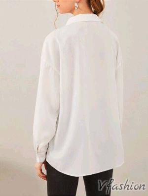 Риза с принт момичета - бяла - 176987