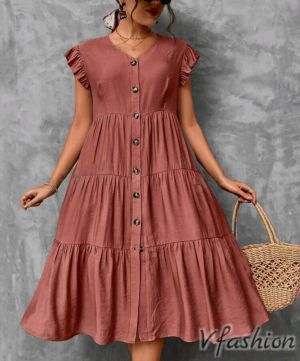 Разкроена рокля с копчета - 179202