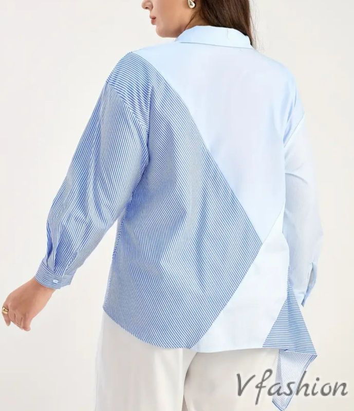 Асиметрична риза на ситно райе