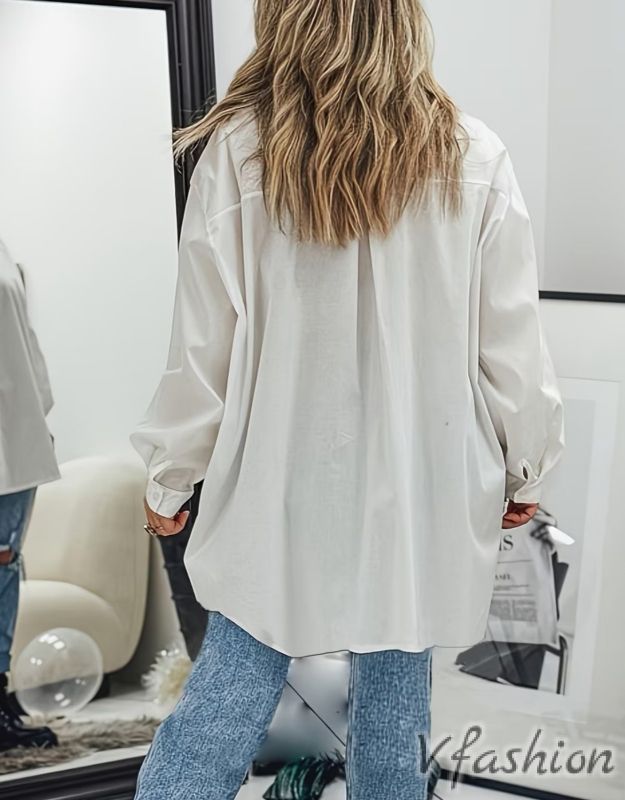 Широка риза с надпис