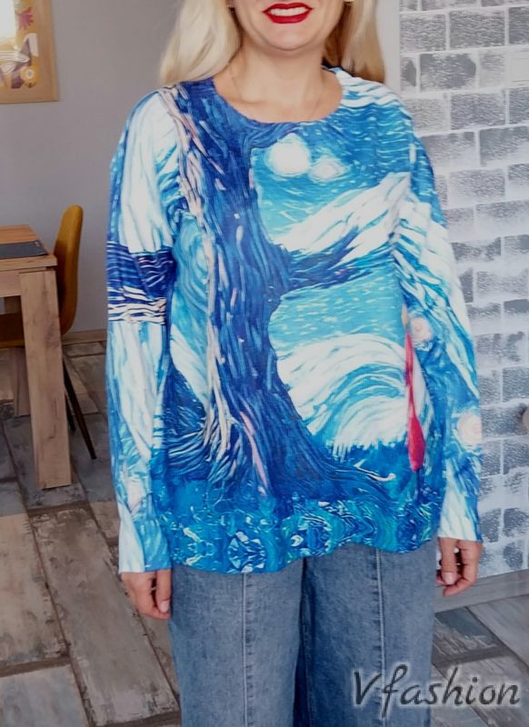 Пуловер с арт принт