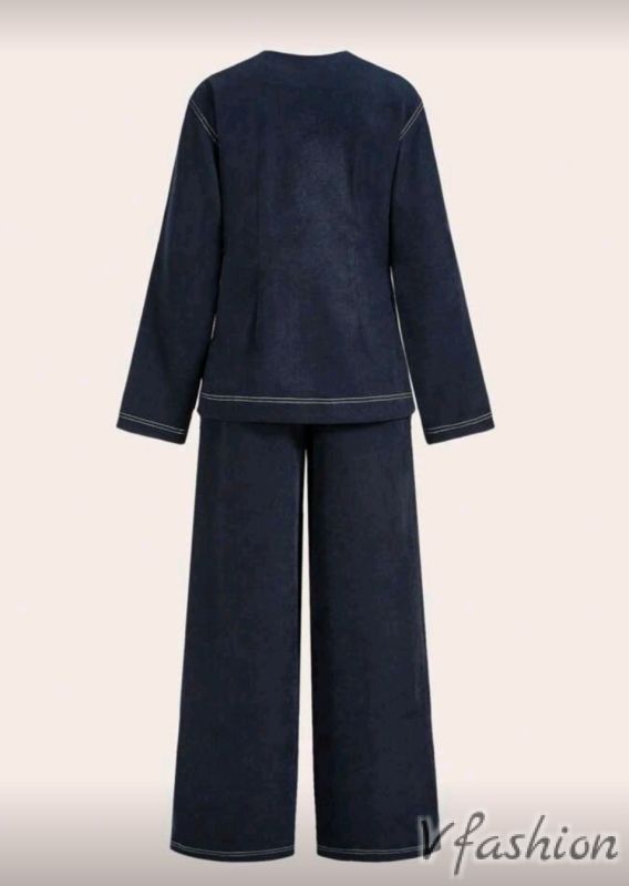 Комплект панталон и сако - син