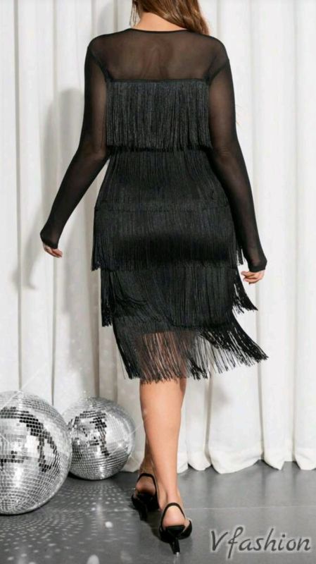Парти рокля с ресни