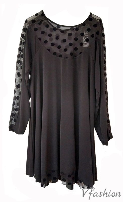 Широка туника с тюл 