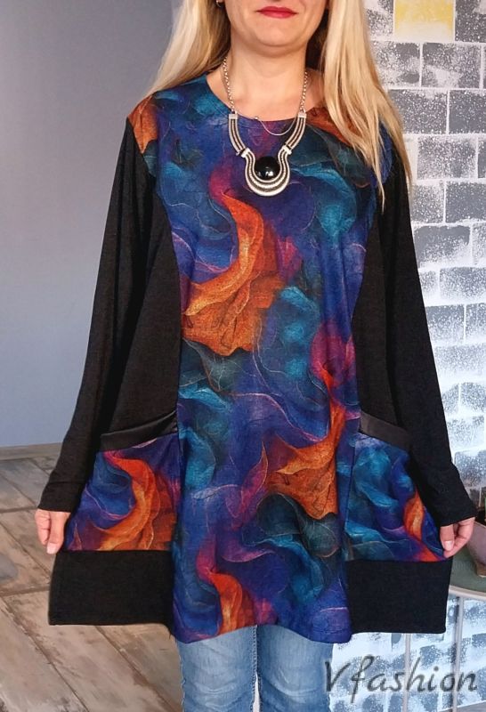 Цветна туника с джобове