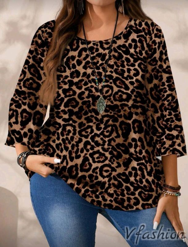 Блуза с леопардов принт