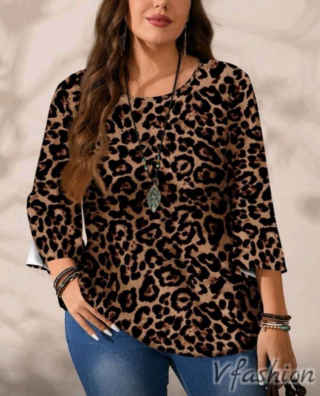 Блуза с леопардов принт