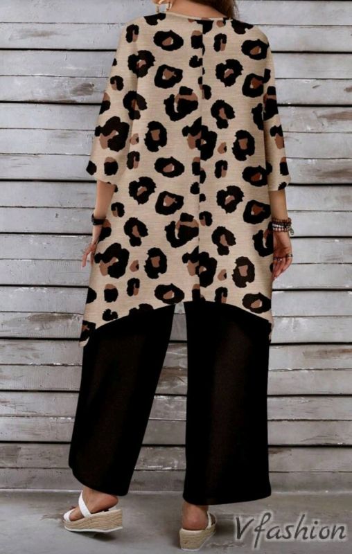 Комплект панталон и туника с леопардов принт