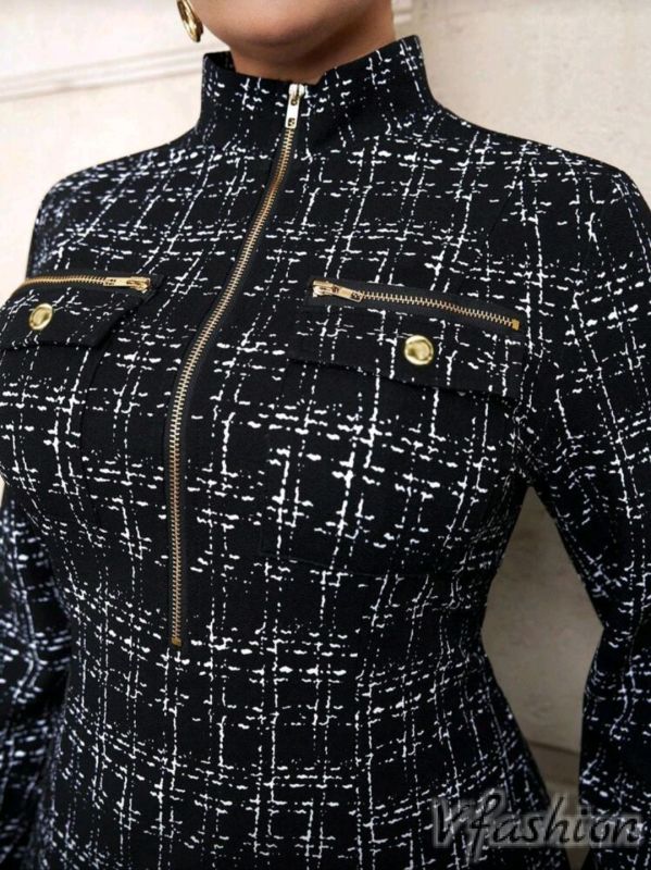 Рокля по тялото с цип