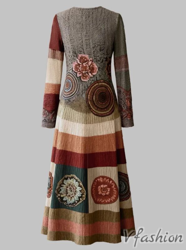 Еластична рокля с бохо принт