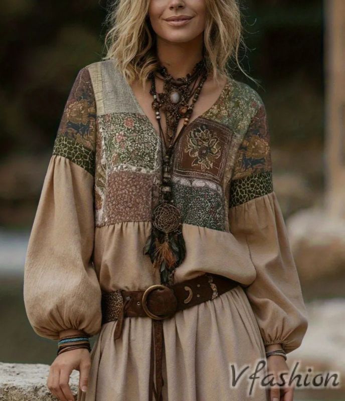 Блуза в бохо стил с акценти
