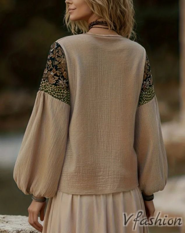 Блуза в бохо стил с акценти