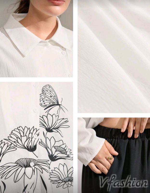 Комплект панталон и асиметрична риза