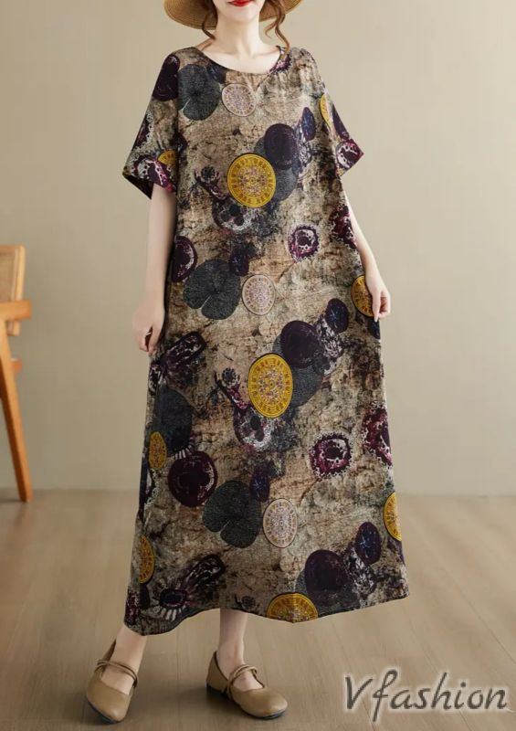 Рокля с джобове и арт принт