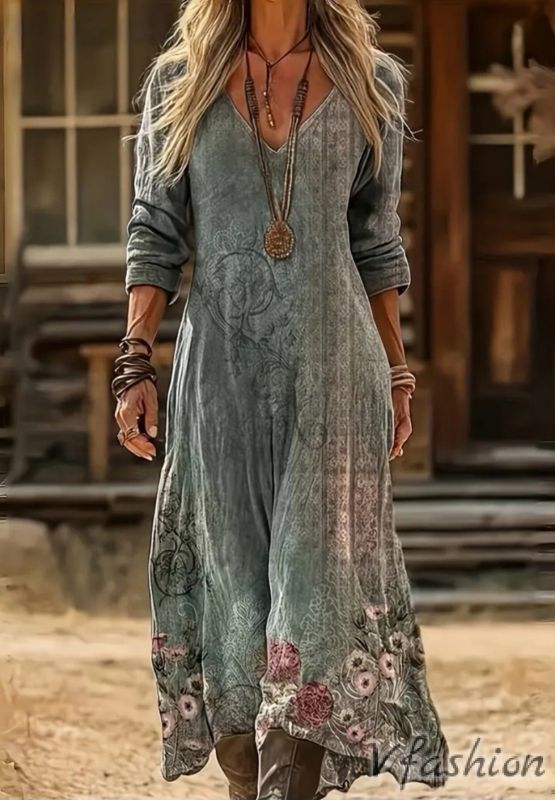 Еластична рокля в бохо стил