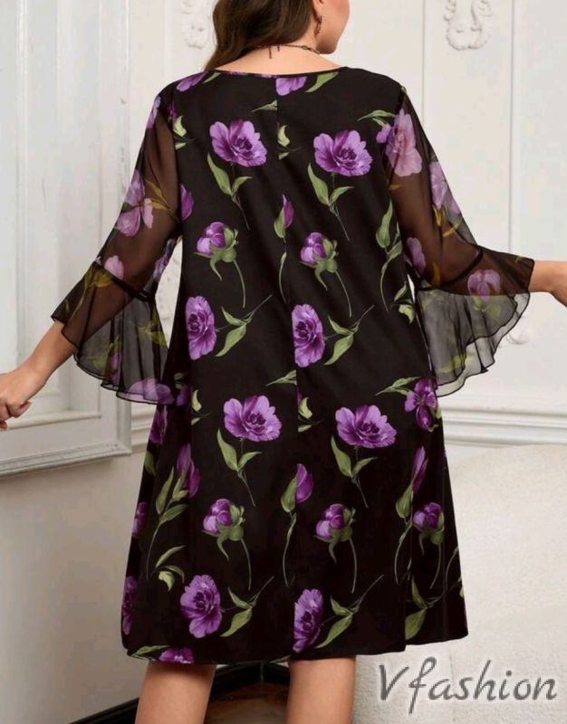 Елегантна рокля на цветя