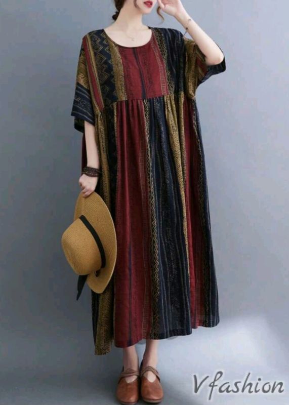 Разкроена рокля с бохо принт