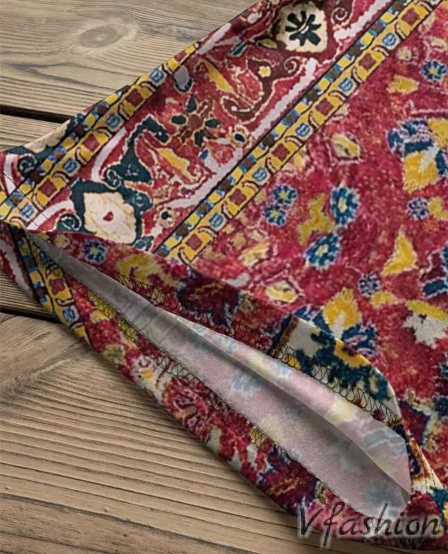 Еластична блуза с бохо принт