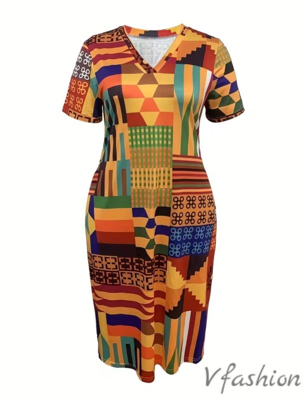 Еластична рокля с джобове