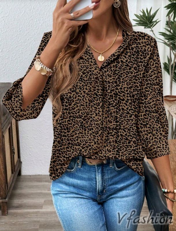 Блуза с леопардов принт