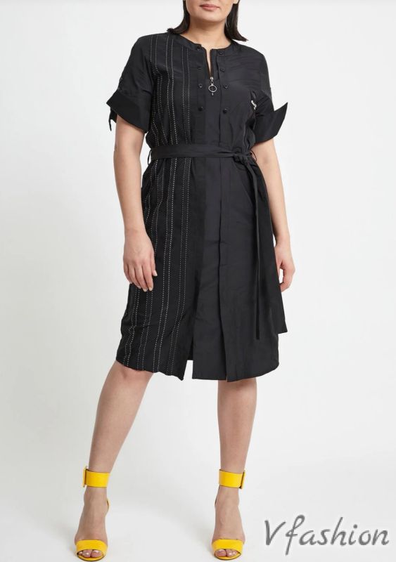 Рокля с цип и колан