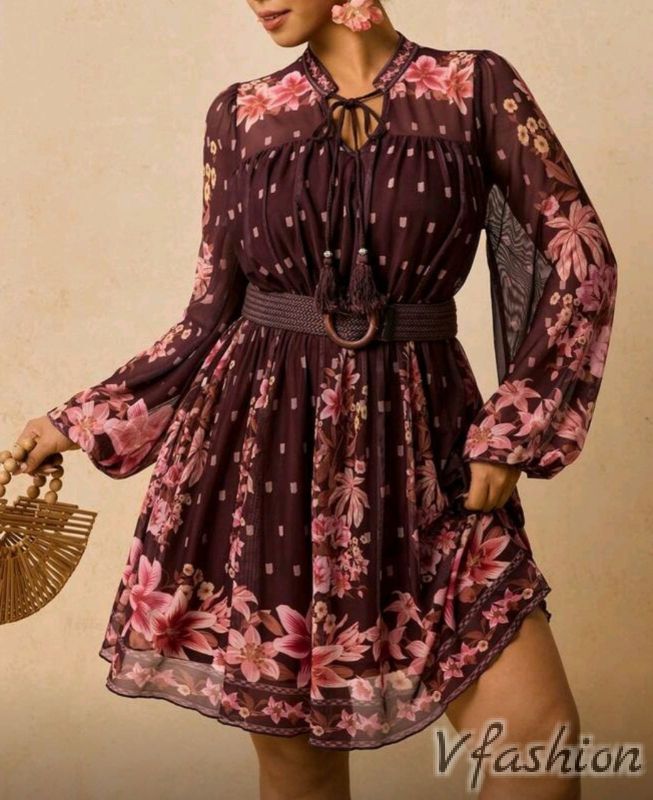 Шифонена рокля с пискюли