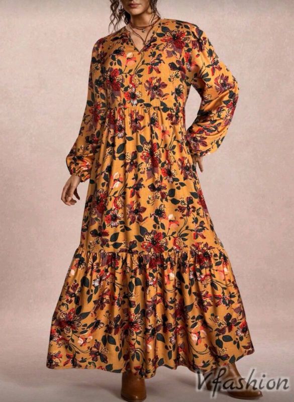 Разкроена рокля на цветя