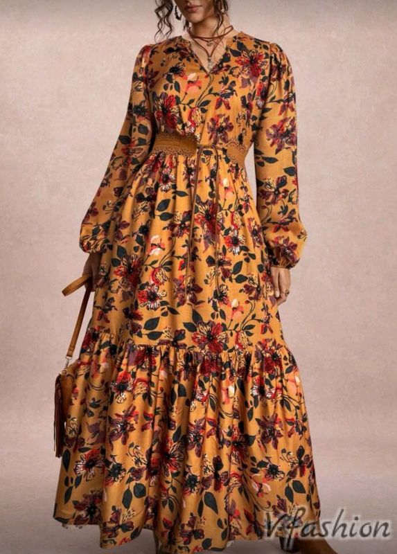 Разкроена рокля на цветя