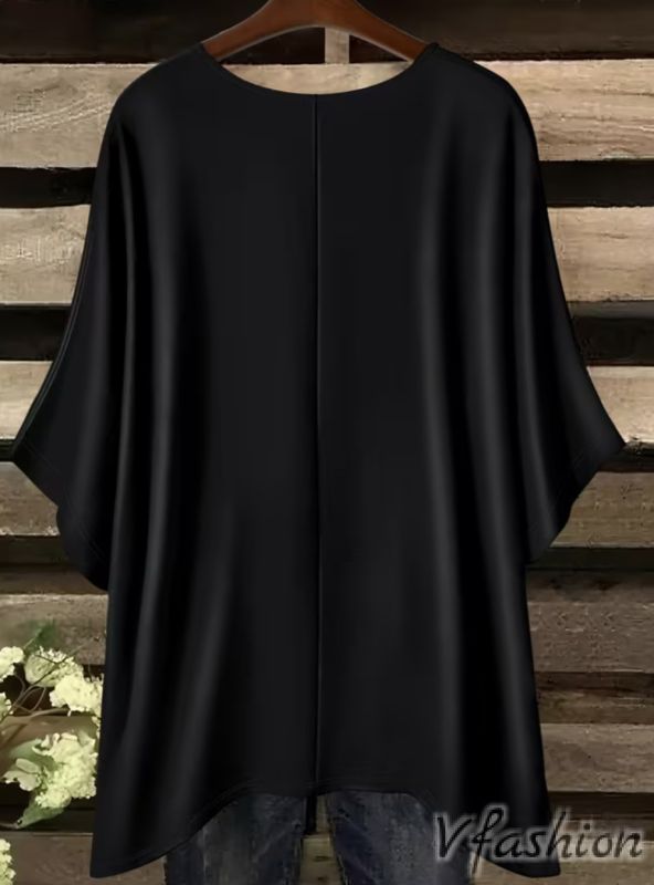 Еластична блуза с надпис