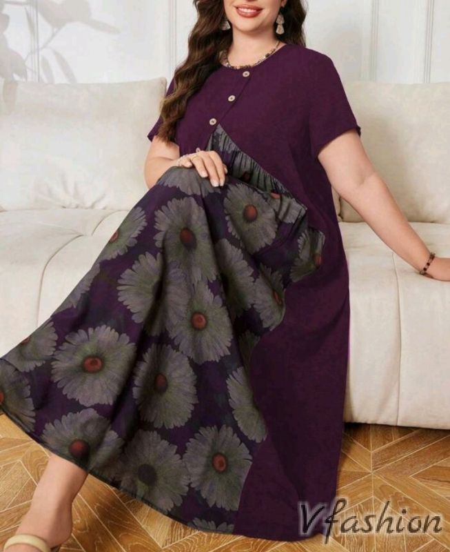 Разкроена рокля на цветя