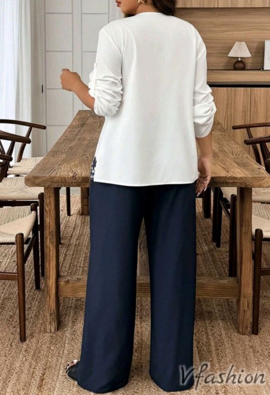 Комплект панталон и блуза с бродерии