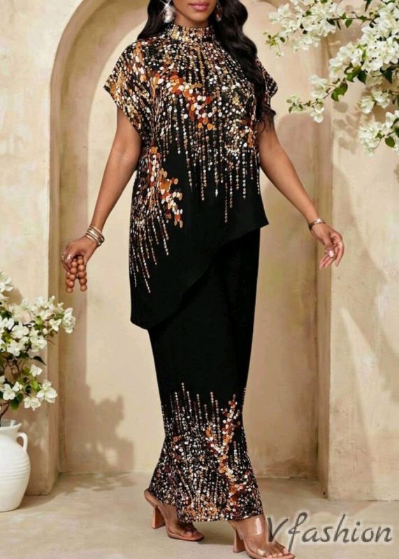 Комплект панталон и блуза с принт