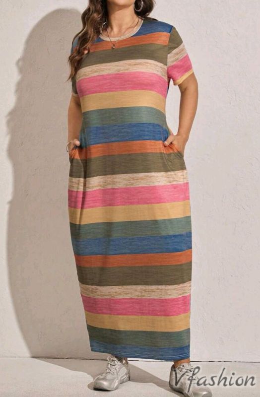 Рокля на райета с джобове