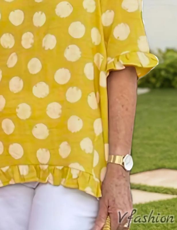 Туника с волани - жълта