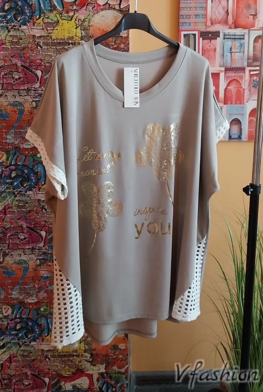 Комплект блуза и панталон солей - бежов