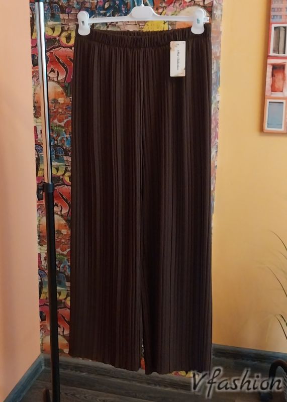 Комплект шифонена блуза и панталон солей