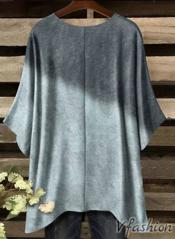 Еластична блуза с принт слънчоглед