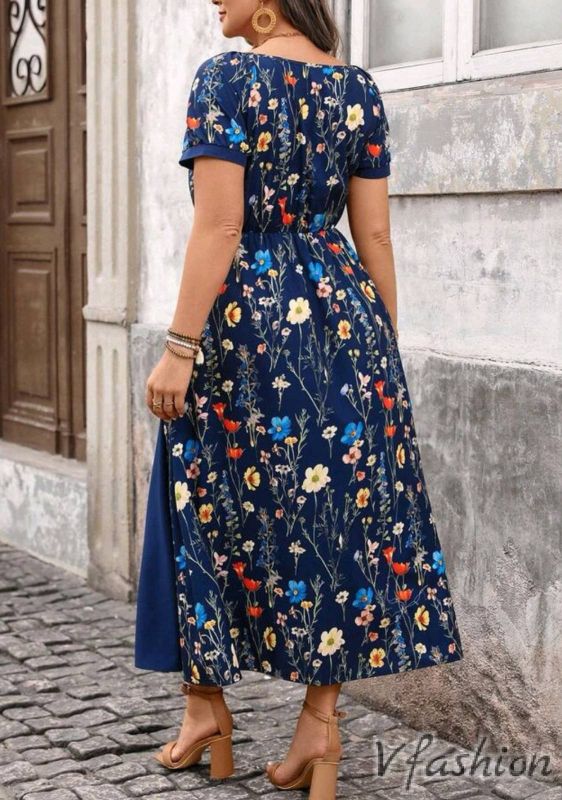 Разкроена рокля на цветя